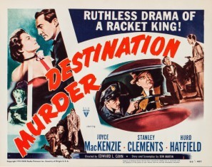 Destination Murder movie poster (1950) pillow