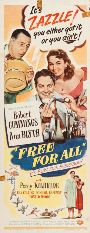 Free for All movie poster (1949) wood print