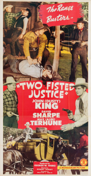 Two Fisted Justice movie poster (1943) pillow