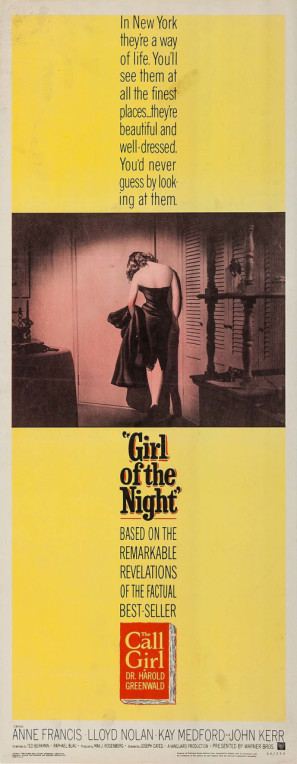 Girl of the Night movie poster (1960) metal framed poster