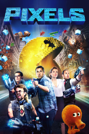 Pixels movie poster (2015) metal framed poster