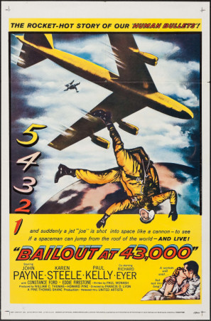 Bailout at 43,000 movie poster (1957) metal framed poster