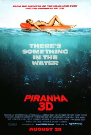 Piranha movie poster (2010) metal framed poster