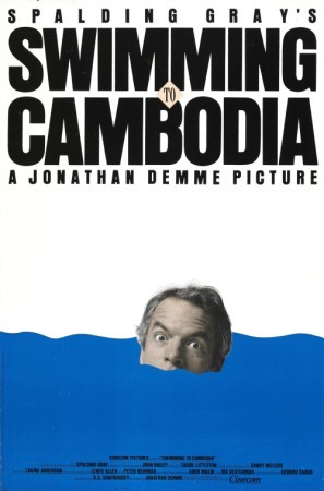 Swimming to Cambodia movie poster (1987) canvas poster