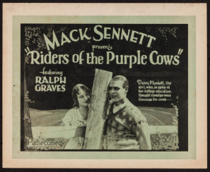 Riders of the Purple Cows movie poster (1924) wood print