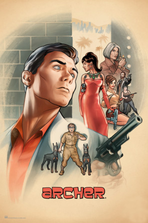 Archer movie poster (2009) canvas poster