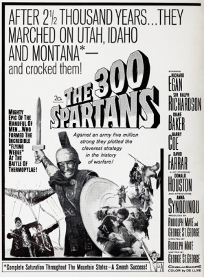 The 300 Spartans movie poster (1962) poster with hanger