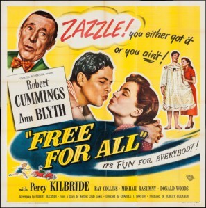 Free for All movie poster (1949) canvas poster