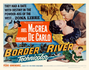 Border River movie poster (1954) canvas poster