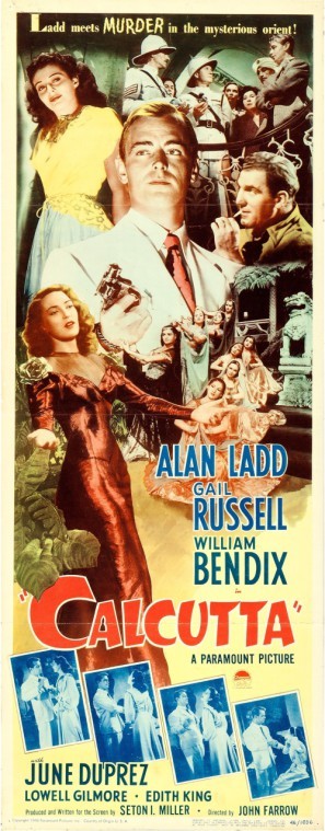Calcutta movie poster (1947) metal framed poster