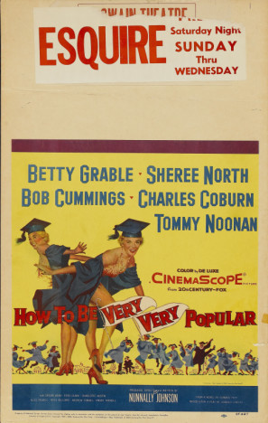 How to Be Very, Very Popular movie poster (1955) poster with hanger