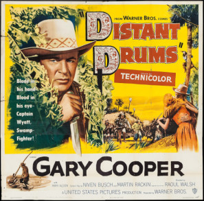 Distant Drums movie poster (1951) wooden framed poster