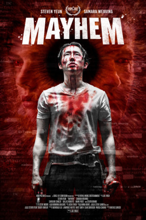 Mayhem movie poster (2017) metal framed poster
