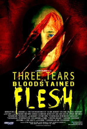 Three Tears on Bloodstained Flesh movie poster (2012) canvas poster