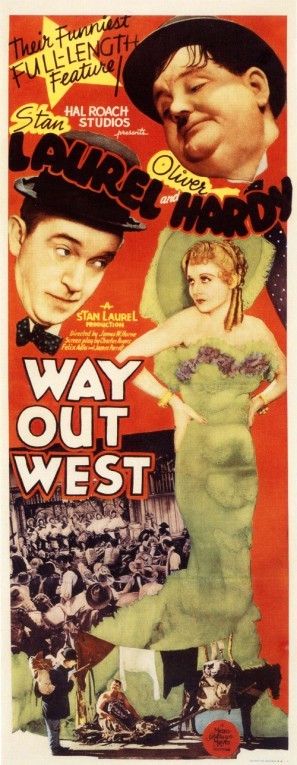 Way Out West movie poster (1937) wood print