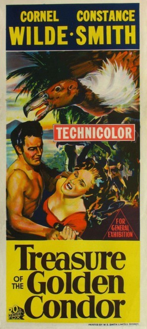 Treasure of the Golden Condor movie poster (1953) poster with hanger