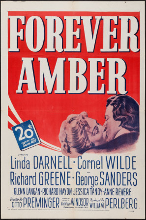 Forever Amber movie poster (1947) metal framed poster