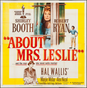 About Mrs. Leslie movie poster (1954) wood print