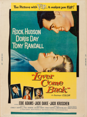 Lover Come Back movie poster (1961) wood print