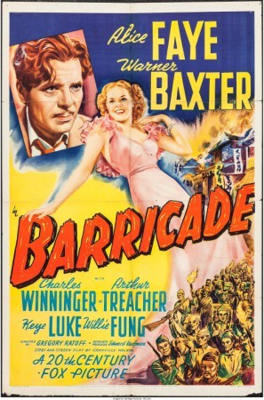 Barricade movie poster (1939) canvas poster