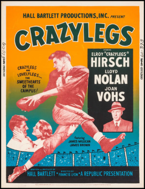 Crazylegs movie poster (1953) poster with hanger