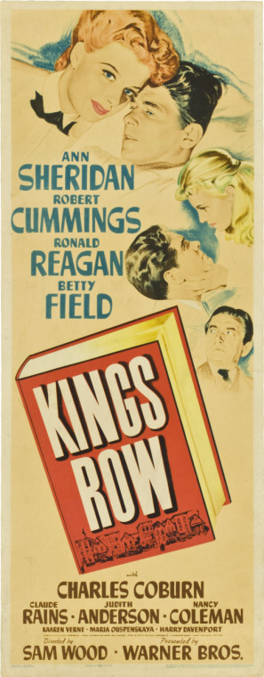 Kings Row movie poster (1942) wood print