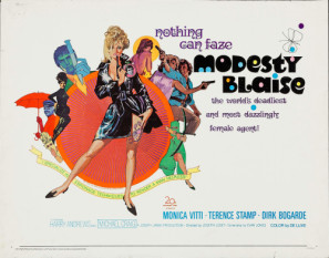 Modesty Blaise movie poster (1966) metal framed poster