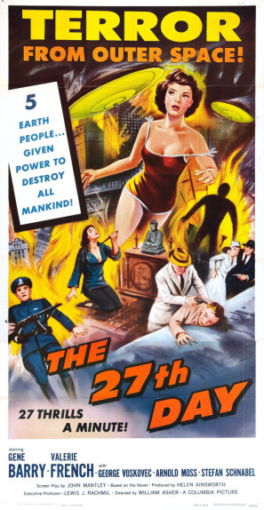 The 27th Day movie poster (1957) wooden framed poster