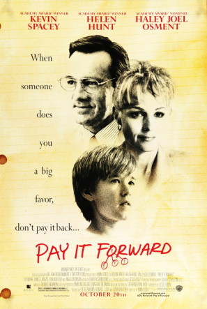 Pay It Forward movie poster (2000) canvas poster