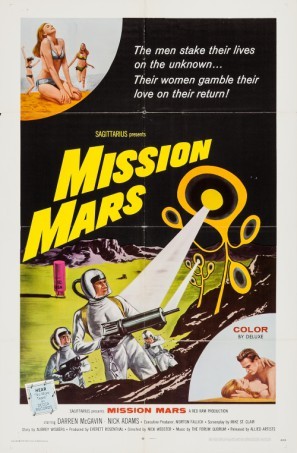 Mission Mars movie poster (1968) pillow