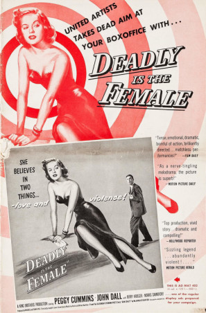 Deadly Is the Female movie poster (1950) tote bag