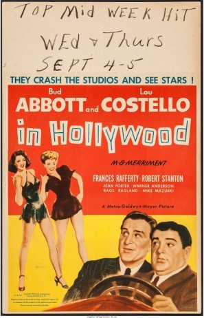 Abbott and Costello in Hollywood movie poster (1945) wooden framed poster