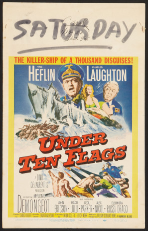 Sotto dieci bandiere movie poster (1960) wood print