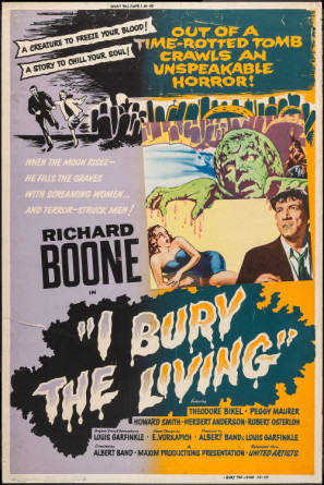 I Bury the Living movie poster (1958) pillow