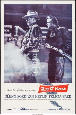 3:10 to Yuma movie poster (1957) wooden framed poster