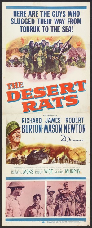 The Desert Rats movie poster (1953) wooden framed poster