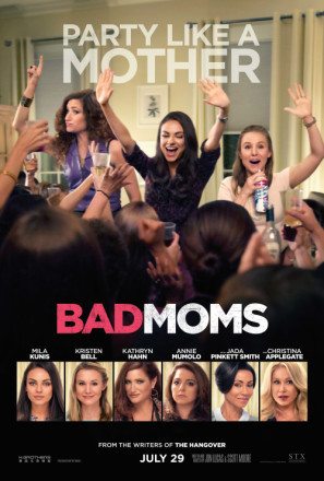 Bad Moms movie poster (2016) pillow