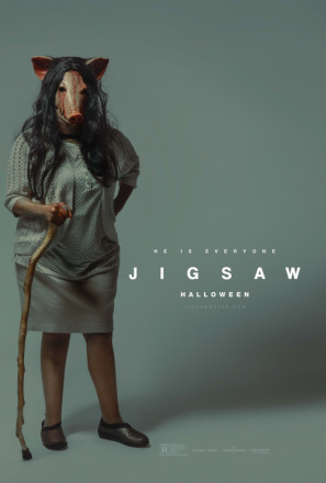 Jigsaw movie poster (2017) wood print