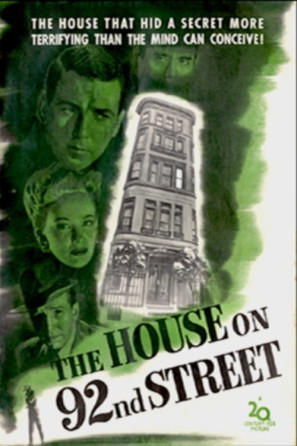 The House on 92nd Street movie poster (1945) canvas poster
