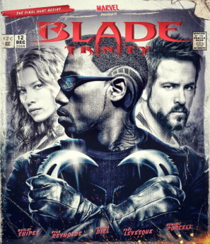 Blade: Trinity movie poster (2004) wooden framed poster