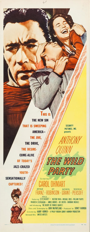 The Wild Party movie poster (1956) canvas poster