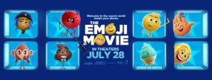 The Emoji Movie movie poster (2017) wooden framed poster