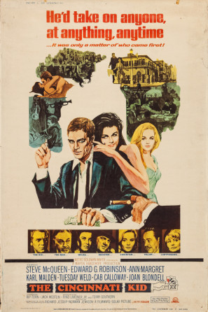 The Cincinnati Kid movie poster (1965) wooden framed poster
