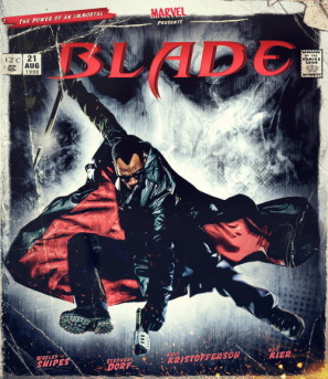 Blade movie poster (1998) pillow