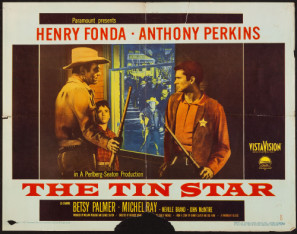 The Tin Star movie poster (1957) poster with hanger