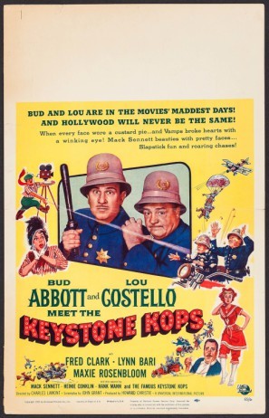 Abbott and Costello Meet the Keystone Kops movie poster (1955) poster with hanger