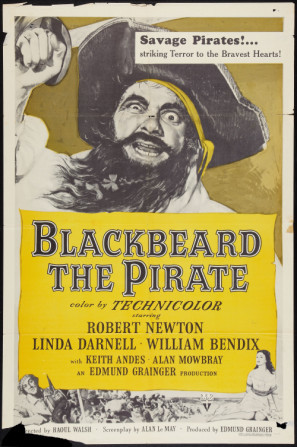 Blackbeard, the Pirate movie poster (1952) pillow
