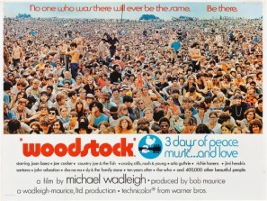 Woodstock movie poster (1970) wood print