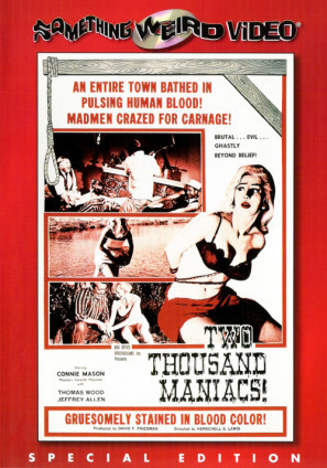 Two Thousand Maniacs! movie poster (1964) poster with hanger