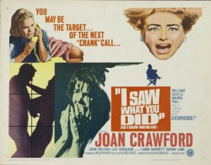 I Saw What You Did movie poster (1965) poster with hanger